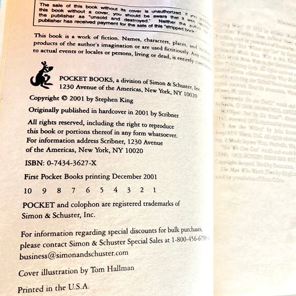 Stephen King – Dreamcatcher (2001 Pocket Books First Paperback Printing) - Picture 5 of 7